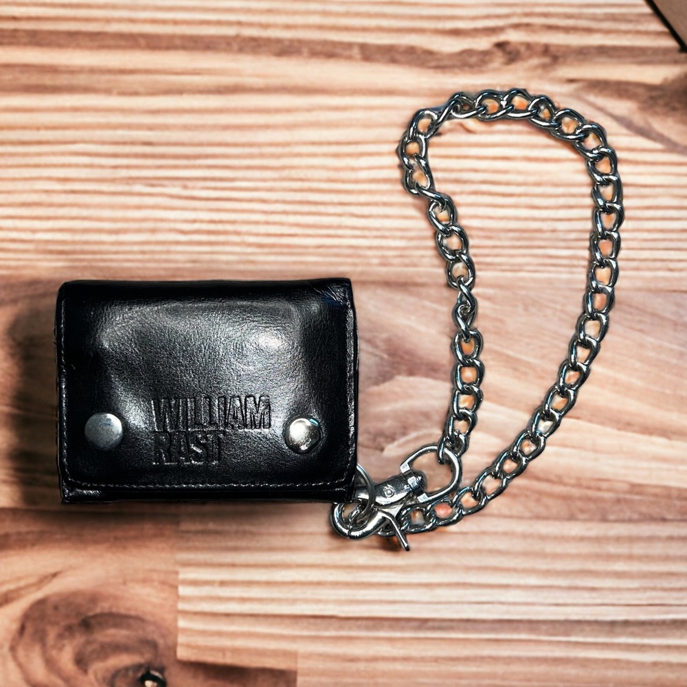 William Rast Trifold Leather and Chain
Wallet